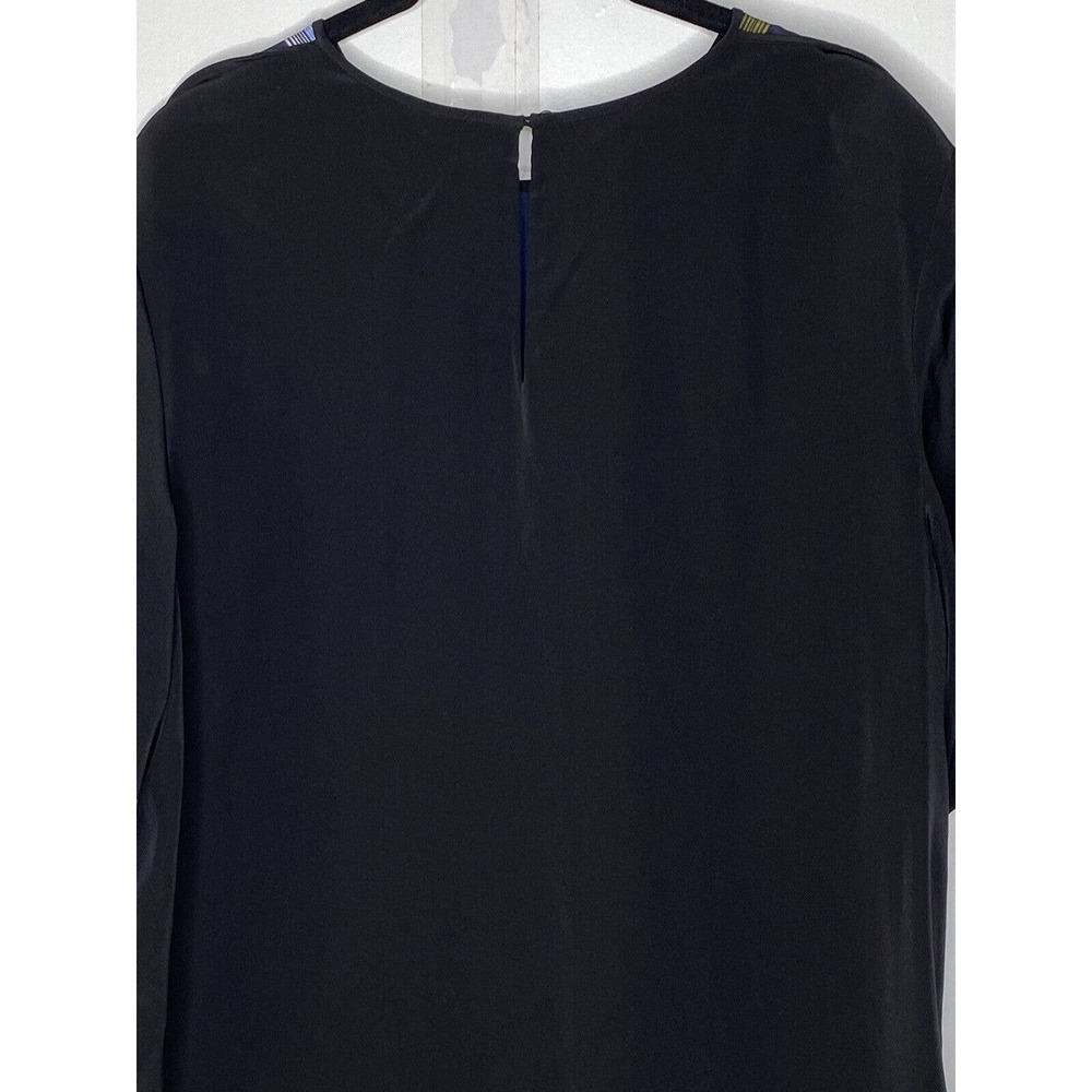 Diane Von Furstenberg Womens‎ Striped Silk Shift Dress 10 Short Sleeve Keyhole - Picture 8 of 10